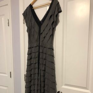 Free People Scalloped Cotton Jersey Maxi Dress L
